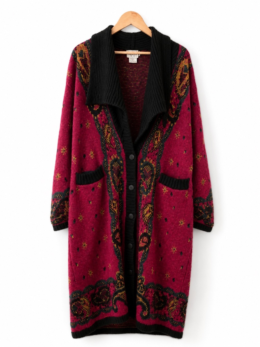 Vintage Cervelle Long Sweater Wool Blend Cardigan L